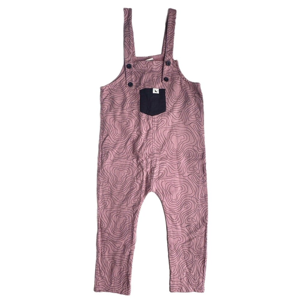 Turtledove London Girls Seedling print easy fit dungaree Jumpsuit 5-6Y